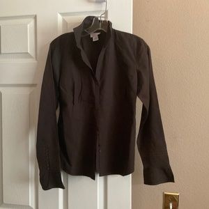 Ann Taylor’s by Loft Brown button down cotton Shirt